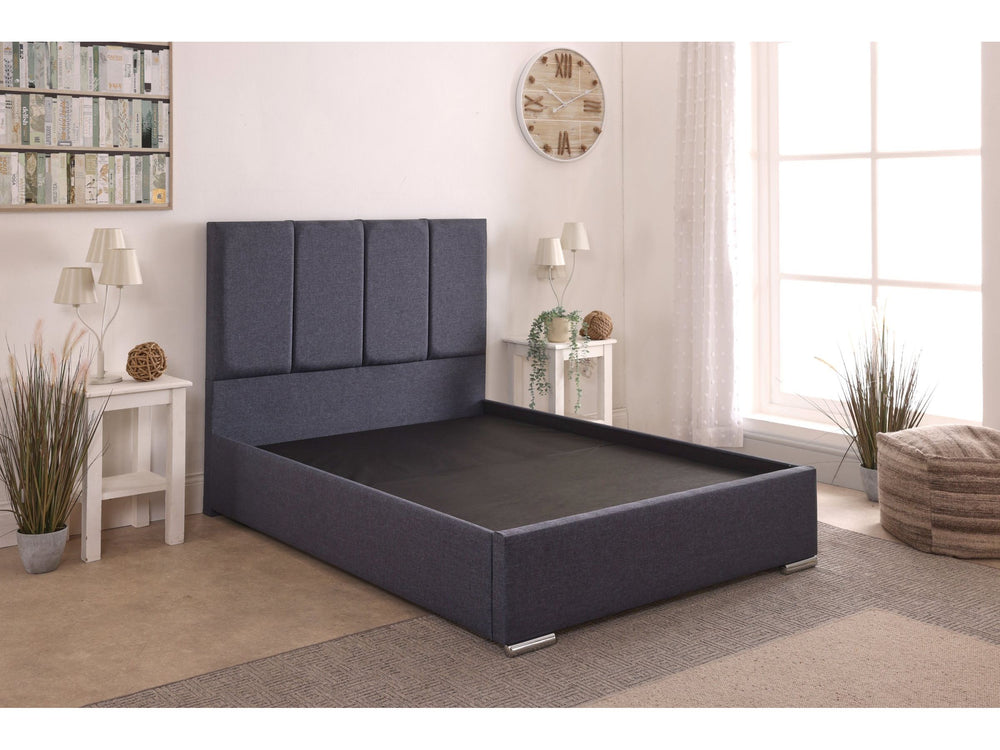 Clara 48inch 4ft Small Double Upholstered Bed Frame with Essential Mattress - Combo Deal