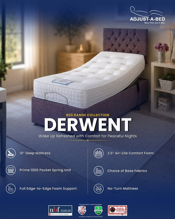 Adjust-a-bed 3ft Single Derwent Adjustable Bed