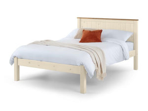 Okehampton 4ft Small Double Wooden Bed Frame with Low Foot End with Essential Mattress - Combo Deal
