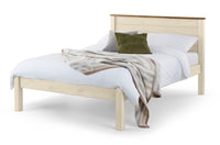 Paignton 4ft Small Double Wooden Bed Frame - Low Foot End with Essential Mattress - Combo Deal
