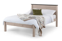 Paignton 4ft Small Double Wooden Bed Frame - Low Foot End with Essential Mattress - Combo Deal