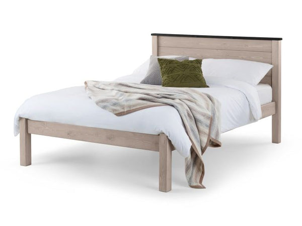 Paignton 4ft Small Double Wooden Bed Frame - Low Foot End with Essential Mattress - Combo Deal