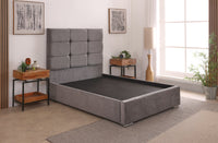 Freya 54inch 5ft King Size Upholstered Bed Frame with Ottoman Option