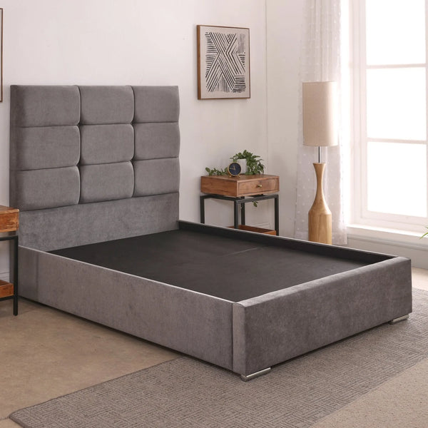 Freya 54inch 6ft Super King Size Upholstered Bed Frame with Ottoman Option