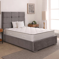 Freya 54inch 5ft King Size Upholstered Bed Frame with Essential Mattress - Combo Deal