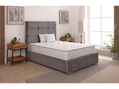 Freya 54inch 6ft Super King Size Upholstered Bed Frame with Essential Mattress - Combo Deal