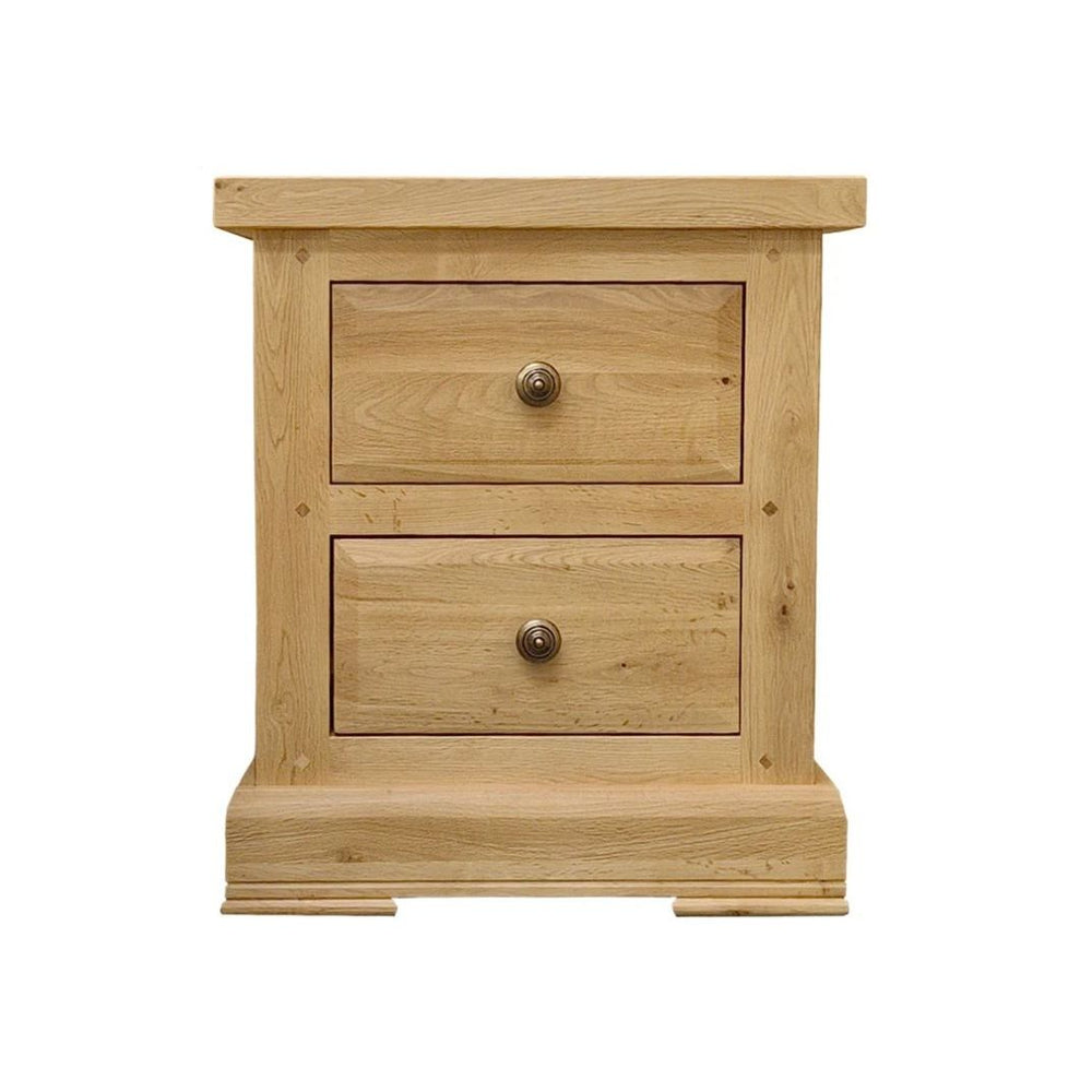 Francis Solid Oak 2 Drawer Bedside