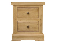 Francis Solid Oak 2 Drawer Bedside