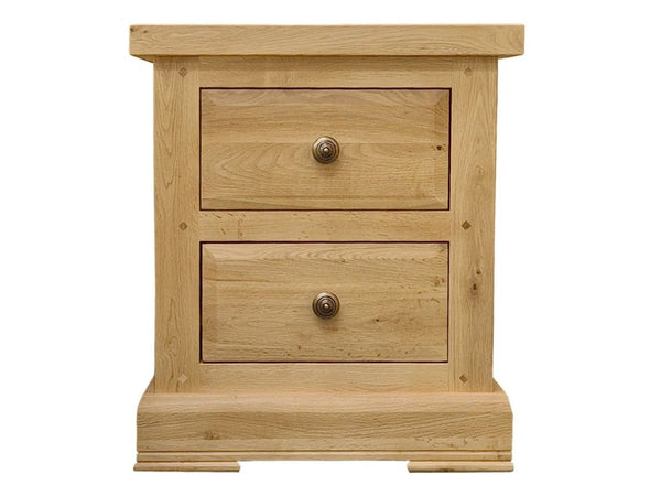 Francis Solid Oak 2 Drawer Bedside