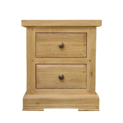 Francis Solid Oak 2 Drawer Bedside