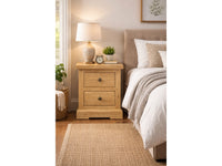 Francis Solid Oak 2 Drawer Bedside