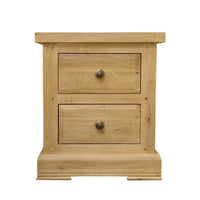 Francis Solid Oak 2 Drawer Bedside