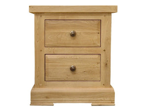Francis Solid Oak 2 Drawer Bedside