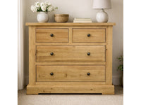 Francis Solid Oak 3+2 Drawer Chest