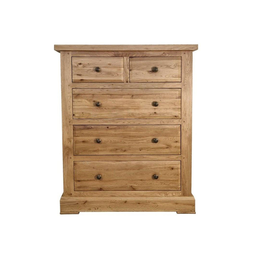 Francis Solid Oak 3+2 Drawer Chest