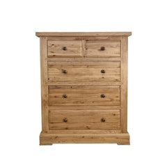 Francis Solid Oak 3+2 Drawer Chest