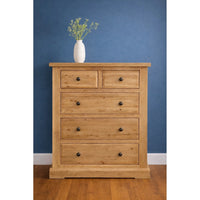Francis Solid Oak 3+2 Drawer Chest
