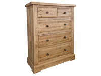 Francis Solid Oak 3+2 Drawer Chest