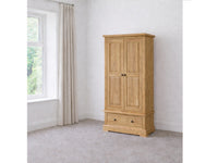Francis Solid Oak Small Wardrobe with Drawer