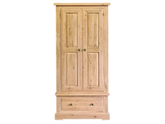 Francis Solid Oak Small Wardrobe with Drawer