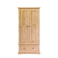Francis Solid Oak Small Wardrobe with Drawer