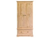 Francis Solid Oak Small Wardrobe with Drawer