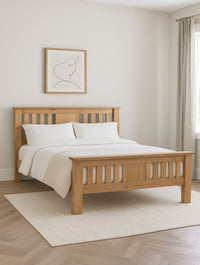 Francis Solid Oak 5ft King Size Bed Frame