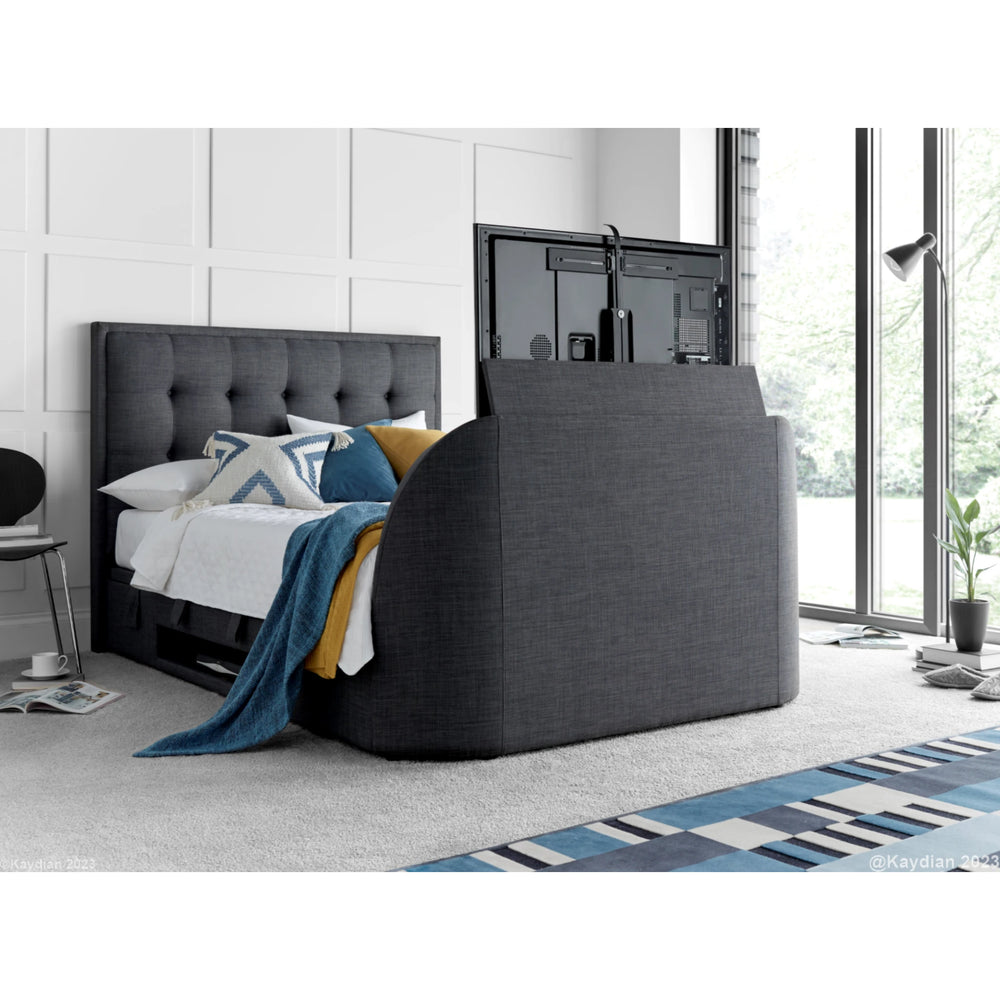 Fallon 4ft6 TV Upholstered Ottoman Bed Frame