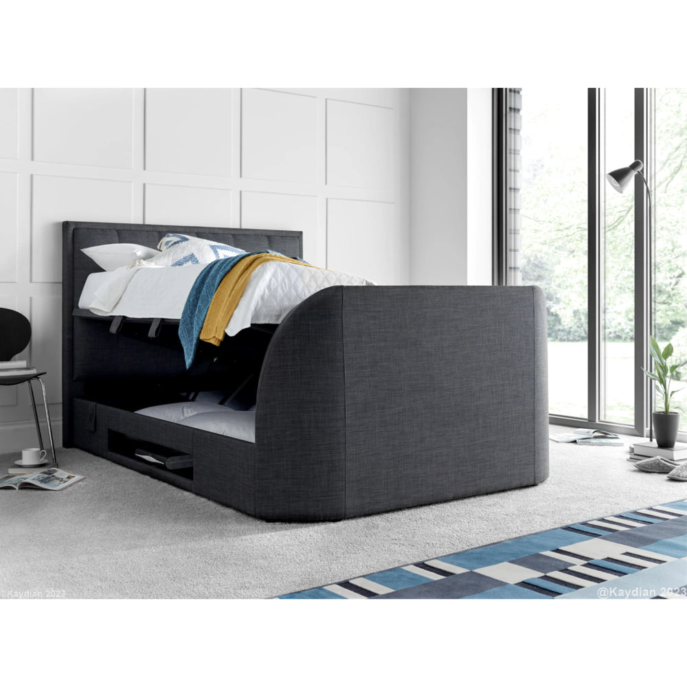 Fallon 4ft6 TV Upholstered Ottoman Bed Frame