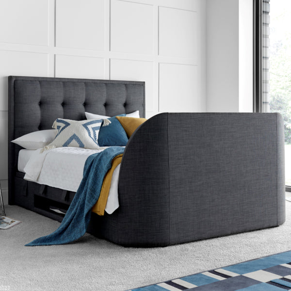 Fallon 6ft TV Upholstered Ottoman Bed Frame