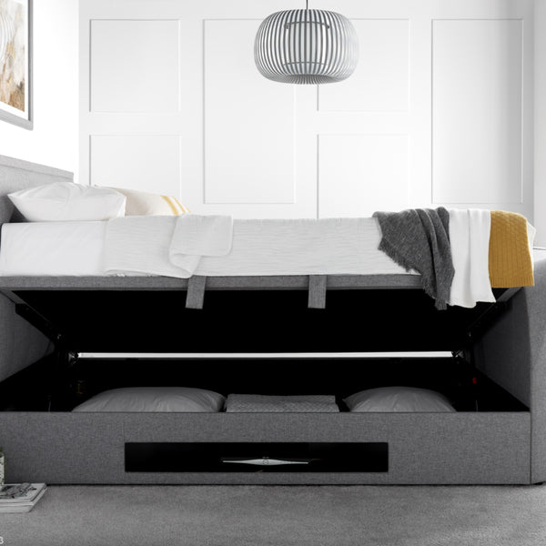 Fallon 6ft TV Upholstered Ottoman Bed Frame