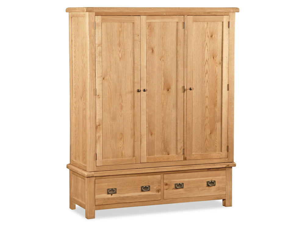 Salford Oak Triple Wardrobe