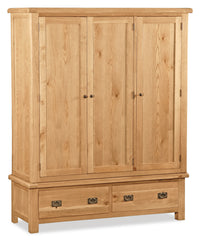Salford Oak Triple Wardrobe