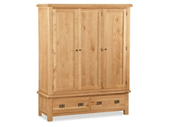 Salford Oak Triple Wardrobe