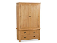 Salford Oak Gents 3 Drawer Wardrobe