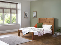 Newton 5ft King Size Wooden Bed Frame - Low Foot End with Essential Mattress - Combo Deal