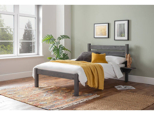 Woodbury Plus 4ft Wooden Small Double Low Foot End Bed Frame with Essential Mattress - Combo Deal