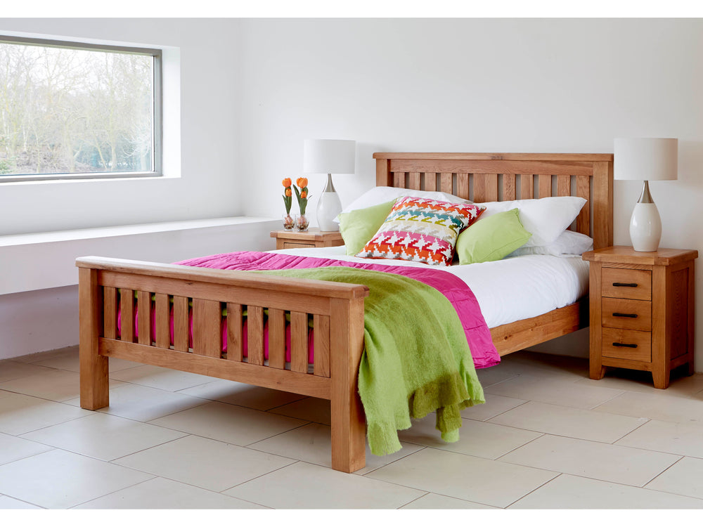 Hastings Solid Rustic Oak 5ft Bed Frame