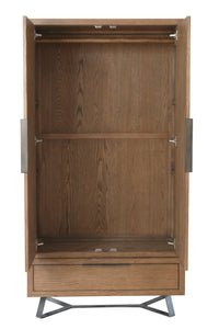 Indigo 2 Door Oak Wardrobe