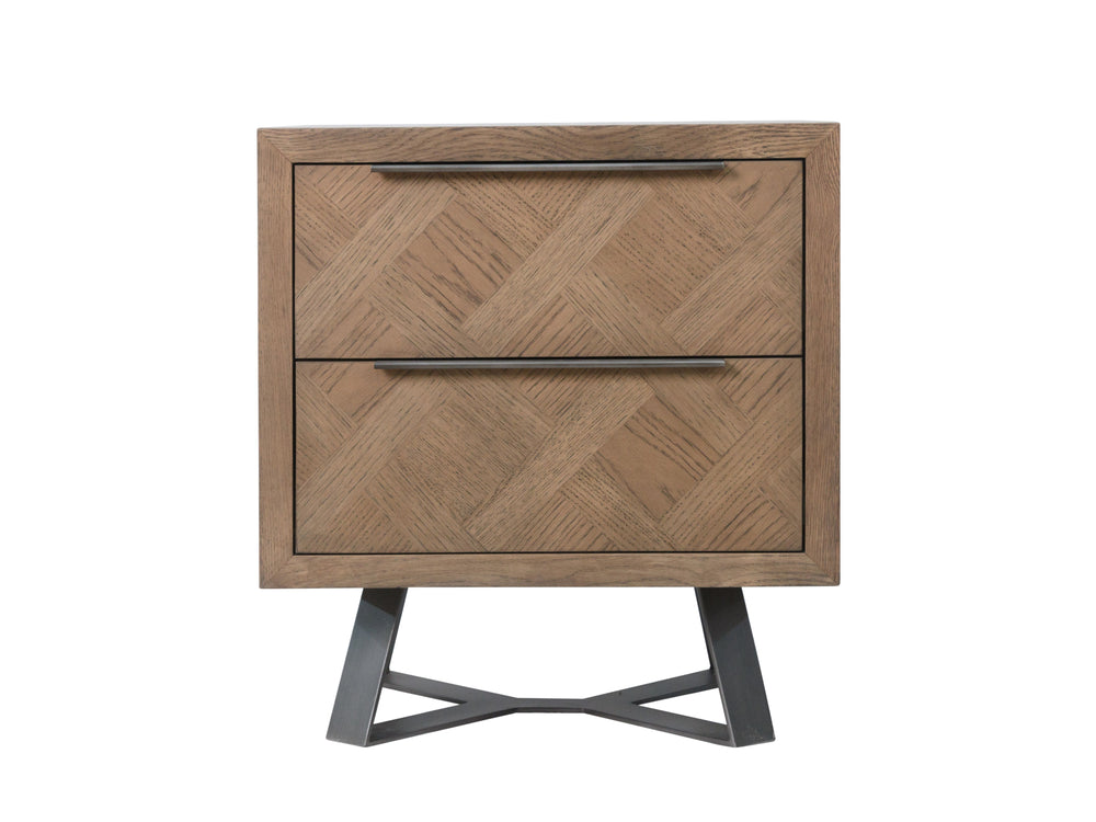 Indigo 2 Drawer Oak Bedside Chest