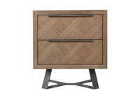Indigo 2 Drawer Oak Bedside Chest