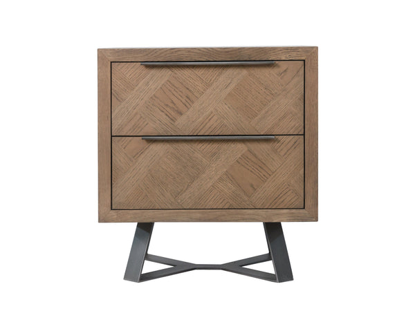 Indigo 2 Drawer Oak Bedside Chest