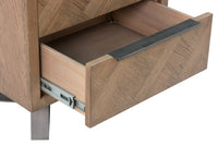 Indigo 2 Drawer Oak Bedside Chest