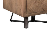 Indigo 2 Drawer Oak Bedside Chest