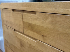 Clearance - Oak 2 Over 3 Drawer Chest