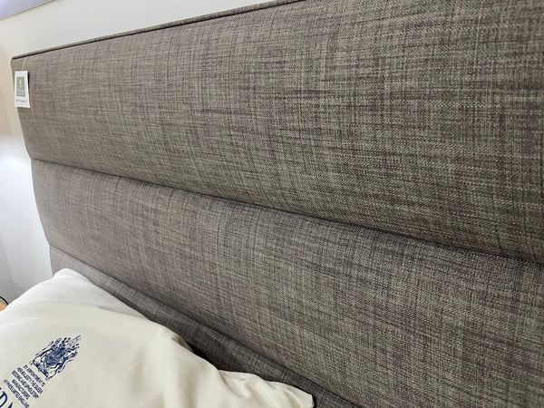 Clearance - 4’6 Tweed Pillow Top Luxe with Hideaway Base & Petra Headboard