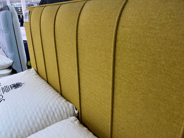 Clearance - 4’6 Tweed Pillow Top Luxe with Hideaway Base & Petra Headboard