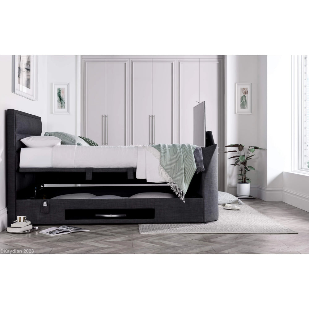 Kendall 6ft Upholstered TV Ottoman Bed Frame