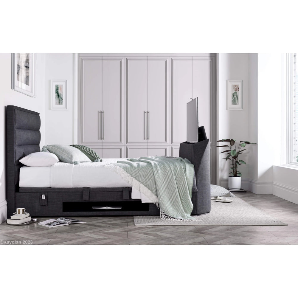 Kendall 5ft Upholstered TV Ottoman Bed Frame