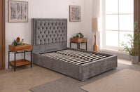 Lucia 54inch 6ft Super King Size Upholstered Bed Frame with Ottoman Option